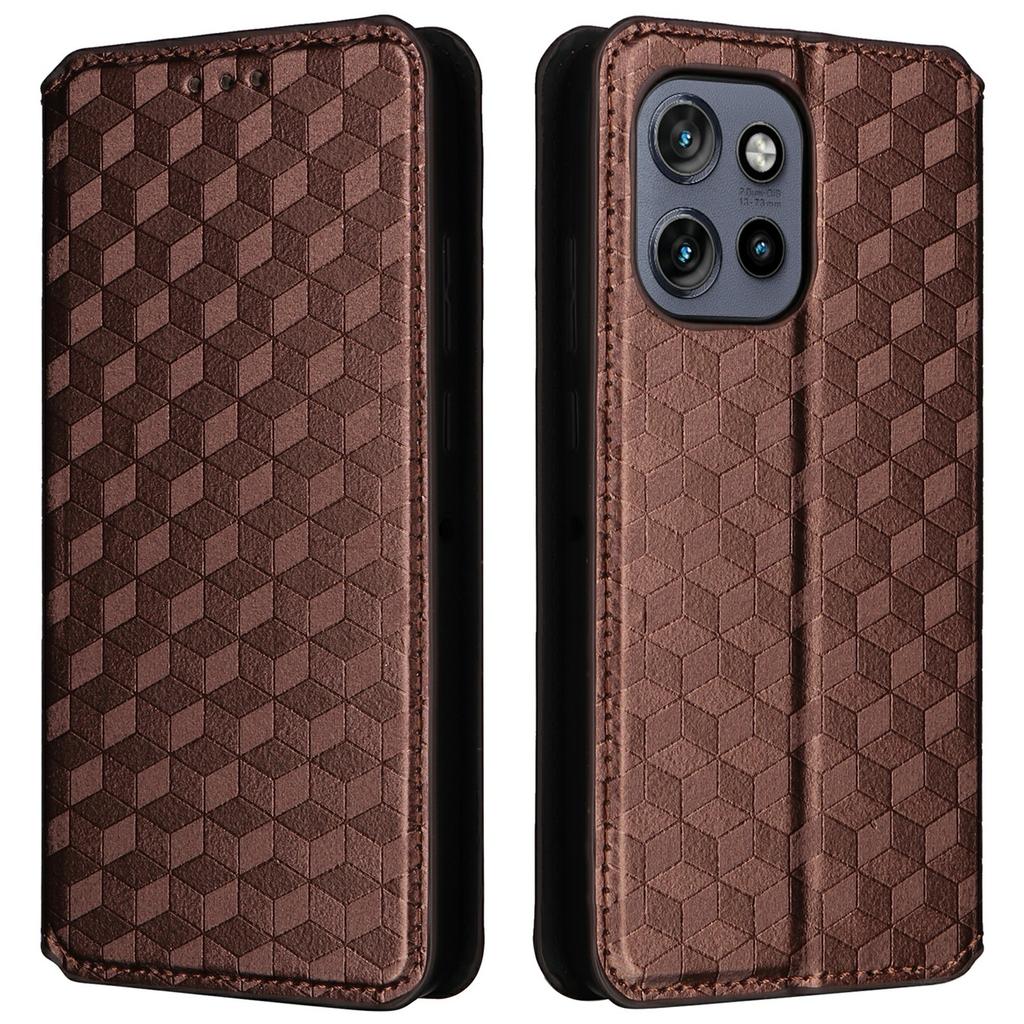 Кошелек-чехол для Motorola Edge 60 Neo 5G/Thinkphone 25 5G/Edge 50 Neo 5G/Moto S50 5G, кожаный чехол для телефона с тиснением в виде ромба