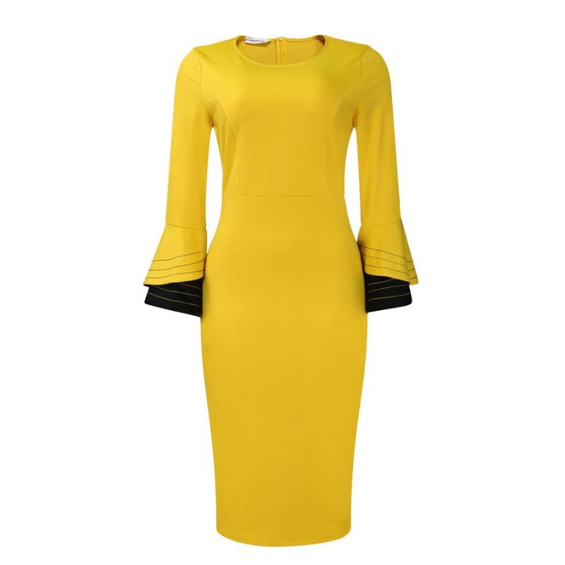 Autumn and Winter Women's Dresses Plus Size Fashion Temperament Elegant Package Hip OL Pencil Dress
