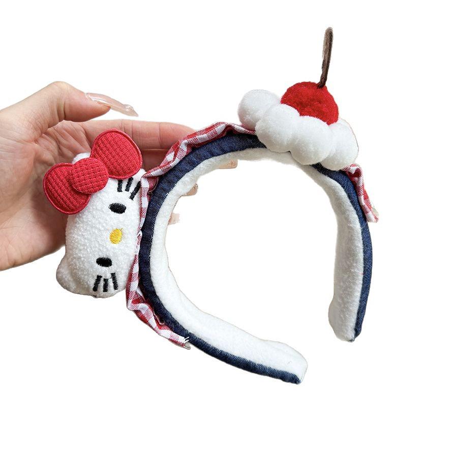 Милая ободок-бантик Hello Kitty: Милый дизайн с кошкой KT для мытья посуды, фото и моды - Идеальный осенне-зимний аксессуар