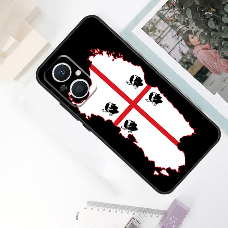 Flag of Sardinia Case For OPPO Reno 8 7 6 5 4 Lite 10 Pro 11F 4Z 5Z 8T OPPO Find X2 X3 X5 Lite X6 Pro Cover