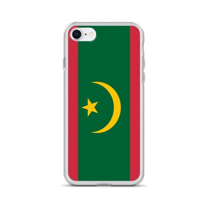 Coque Pour iPhone - PIXELFORMA - iPhone 7 - Drapeau De La Mauritanie - Silicone Souple - Design Léger