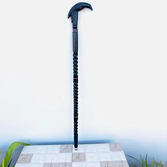 91.44 cm Victorian Handcrafted Walking Stick Cane, Raven Crow Handle walking stick, Wooden cane, Birthday gift, Christmas gift