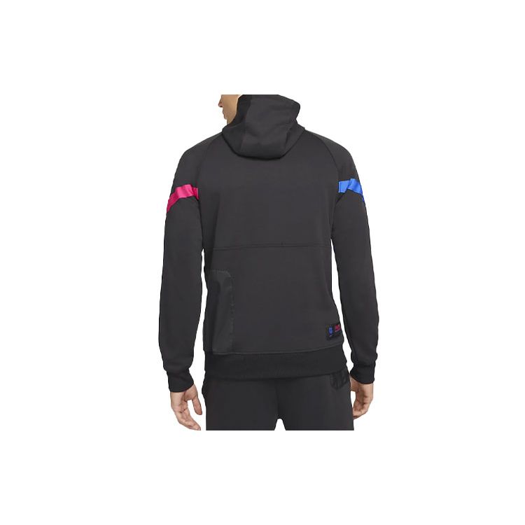 Nike Мужская быстросохнущая толстовка с капюшоном с цветными блоками и логотипом на молнии, черная DB7814-014