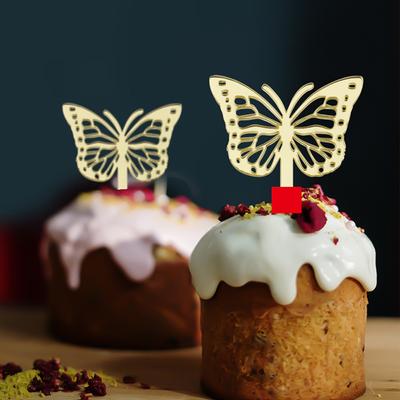 8 шт. акриловая бабочка чашка торт топпер золотистый серебристый прозрачный торт топпер свадьба день рождения вечеринка церемония детский душ декор