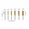 6/12Pcs Stainless Steel Wire Brush Drilling Cleaning Brush Set 1/4 Inch Hexagonal Handle Grinding Polishing Rust Removal Tools