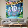 Dreamcatchers in Mystical Night Scene Patterned Tapestry Decorative Wall Hanging, Home Bedroom Living Room Decor