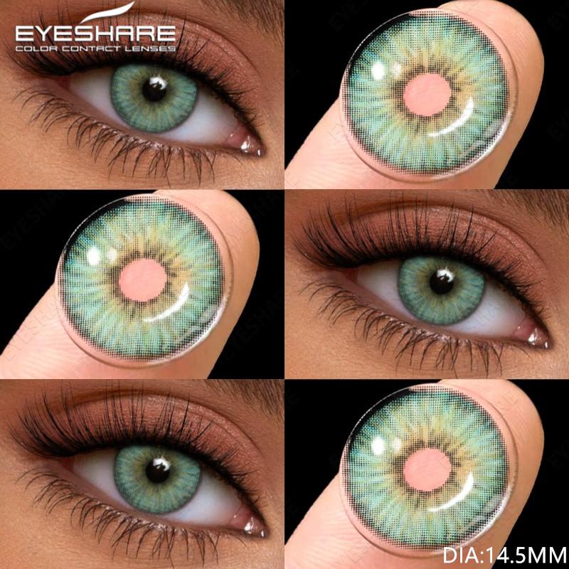 Eyeshare 1Pair Colored Contact Lenses for Eyes ESTONIA Gray Pupils Brown Color Lens Blue Eye Contacts Yearly Cosmetics