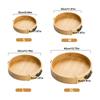 Round Storage Tray, Multiple Sizes with Metal Handles, Perfect for Food Drinks Coffee Tea, Cake, Cheese, Bread, Etc., Kitchen