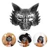 Half Face Masquerade Mask Wolf Cosplay Mask Retro Halloween Mask  Men