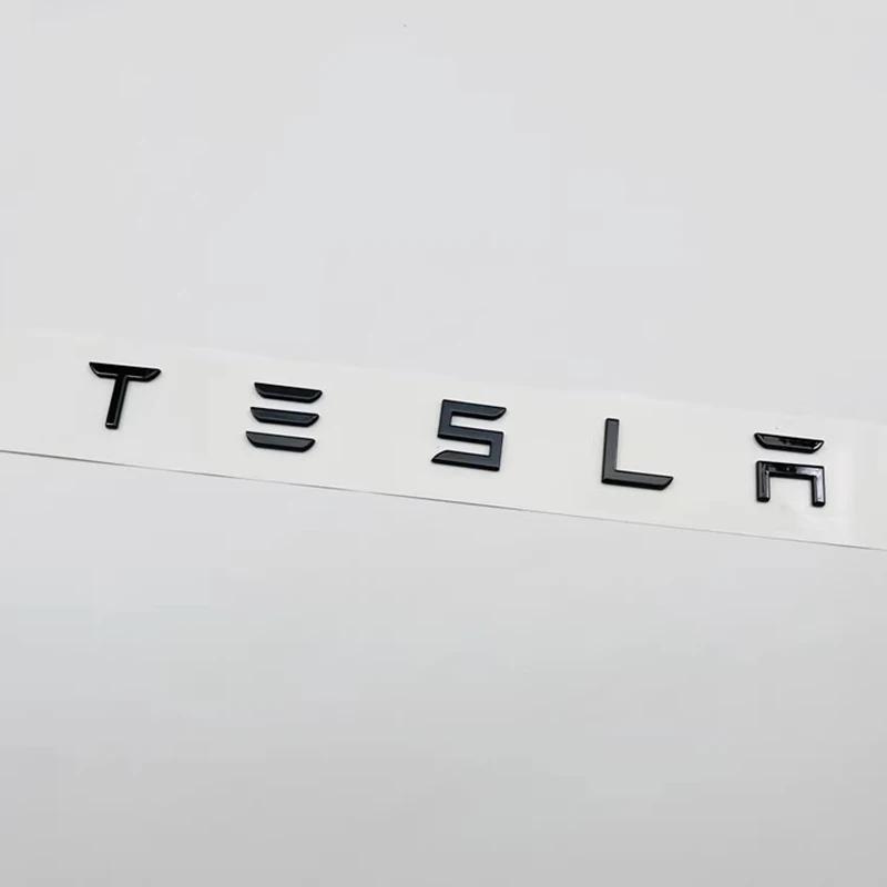 TBQW4 Car Logo Sticker Trunk Label Decals Decoration Accessories For Tesla Model 3 Model S Model X Model Y Cybertruck Roadster SpaceX