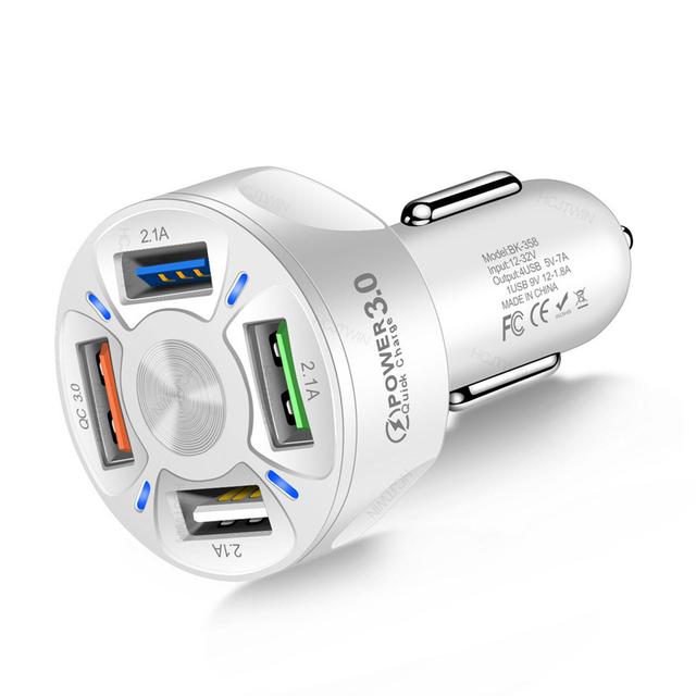 66 Вт 4 порта USB PD быстрое автомобильное зарядное устройство QC3.0 Type C быстрая зарядка автомобильный адаптер прикуриватель разветвитель для iPhone Xiaomi