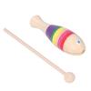 Percussion Instrument Fish Shaped Portable Wooden Musical Instrument for Children Toddlers