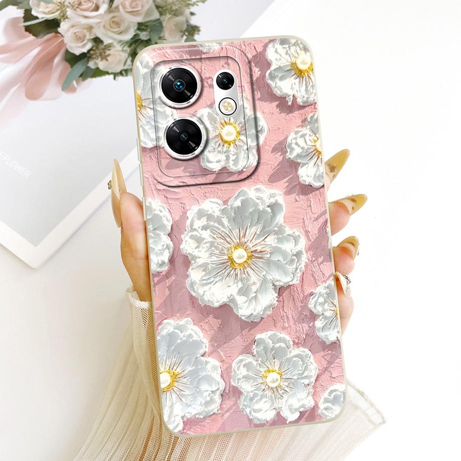 Модный чехол с рисунком для Infinix Zero 30 4G 5G Zero X Neo X Pro, мягкий матовый силиконовый чехол с узором из бантиков, мультяшный кот