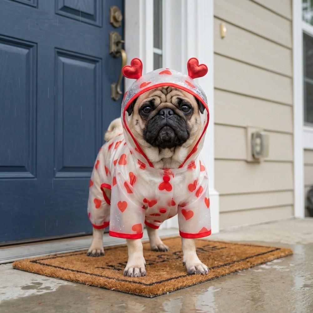 High Visibility Dog Rain Cloak Waterproof Pet Clothes Pet Rain Jacket for Walking