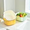 Set Kitchen Strainer Draining Colander Plastic Bowl Fruit Vegetable Washing Storage Drain Basket For Restaurant Kitchen
