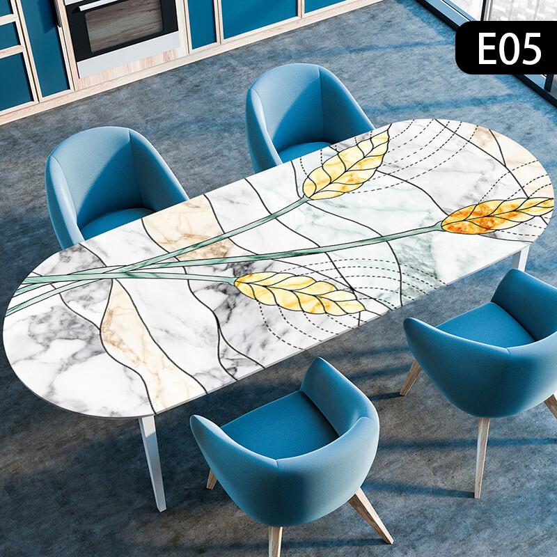 1 шт. Водонепроницаемая овальная скатерть, маслостойкая, эластичная, для кухонного стола, обеденного стола, для вечеринки, скатерти, для наружного двора, декор для дома