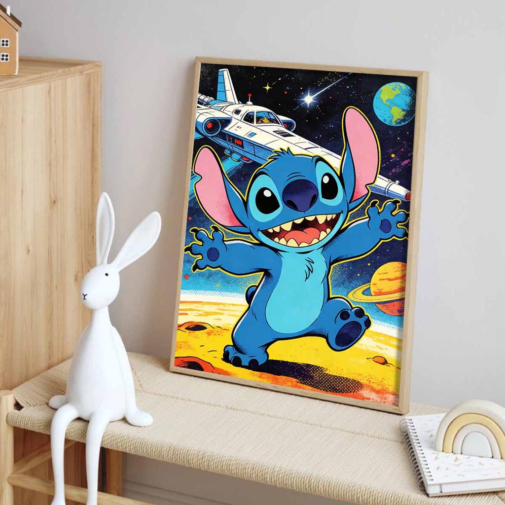 Disney Diamond Painting Kit Stitch In Space 5D DIY Diamond Art Home Bedroom Wall Decor