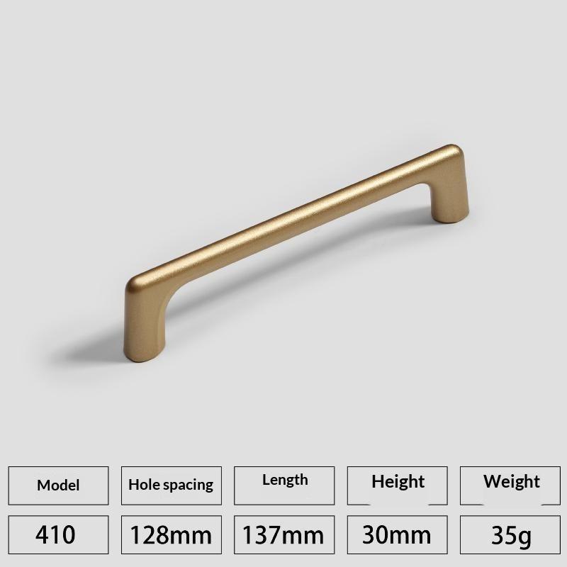 Matte Gold Black Aluminum Alloy Drawer Pulls Fingerprint Resistant Smooth Finish Kitchen Cabinet Handles for Hotel Room Renovation