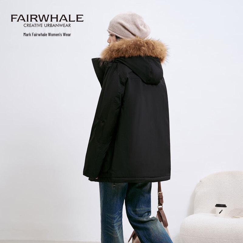 Женский пуховик Mark Fairwhale в стиле рабочей одежды с капюшоном