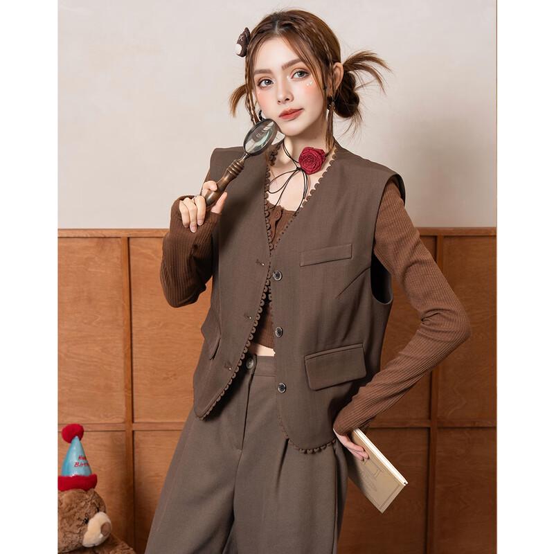 ET BOITE Women's V-Neck Slim-Fit Vest