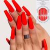 24Pcs/Set Matte Full Cover Manicure Nail Tips False Nails Ballerina Nail Coffin Fake Nail