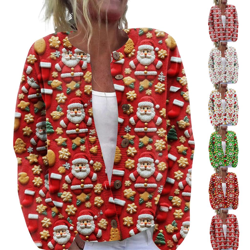 Women'S Christmas Sweater Cute Fun Christmas Sweater Fall And Winter Long Sleeve Knitted Sweater