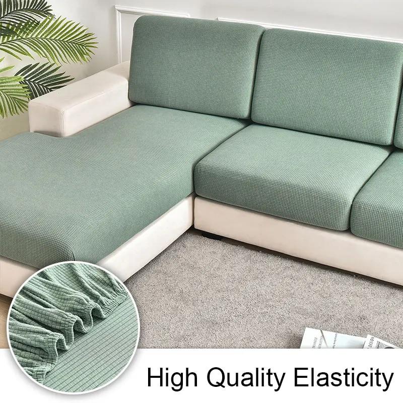 1PC Waterproof Sofa Couch Cover Elastic Seat Cushion Cover L Shaped Combination Chaise Sofa Slipcover For Living Room Home Decor