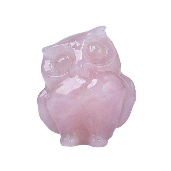 Скульптура совы, реалистично выглядящая, прекрасный искусственный кристалл, ручная работа, полированная статуя совы, статуя животного, украшение для рабочего стола