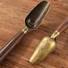 1Pcs Tea Spoon Ebony Teaspoon Solid Wood Retro Creative Tea Shovel Tea Kongfu Tea Ceremony Accessories Gift