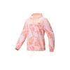 Neo Color Block Printed Hooded Zip-Up Casual Long Sleeve Jacket Women Jackets Pink FH9311