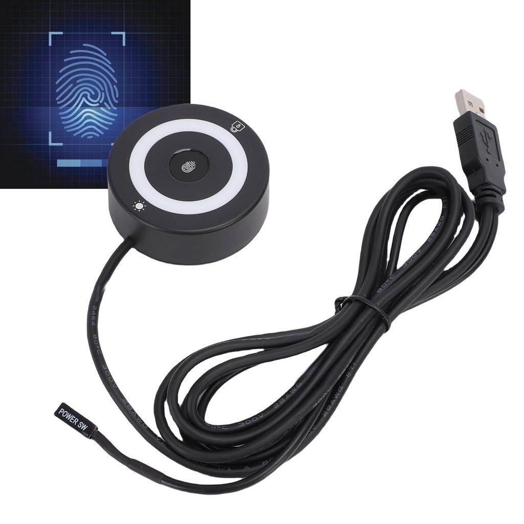 Портативный USB сканер отпечатков пальцев Поддержка для 10 11 360 градусов Сенсорное быстрое распознавание Биометрический сканер отпечатков пальцев с RGB подсветкой
