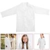 Long Sleeve Kids Lab Coat White Reusable Costume For Halloween Party Festival Toddler Scientist Clothes Washable Dress Birthday