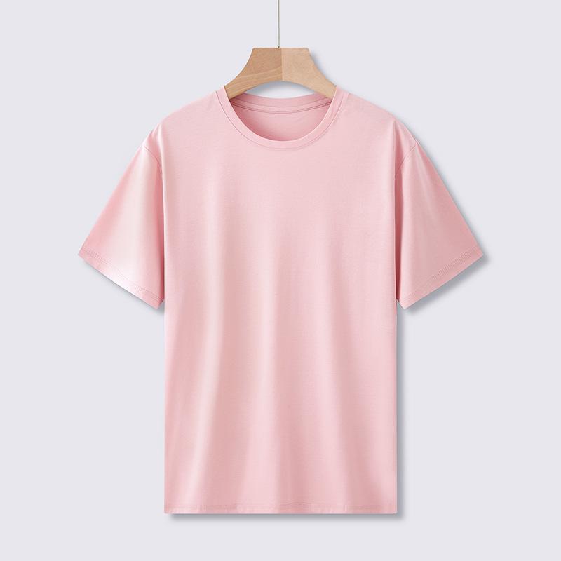 Мужская облегающая белая футболка Supima Cotton с короткими рукавами, круглым вырезом, легкая летняя модель
