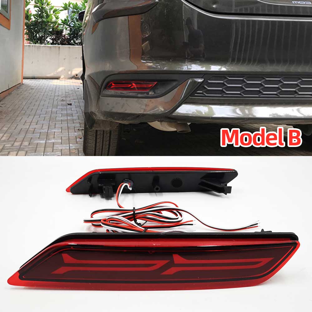 Car Flashing 2PCS For Honda City 2017 2018 2019 LED Rear Bumper tail light fog lamp Brake Reflector turn signal Fog lamp