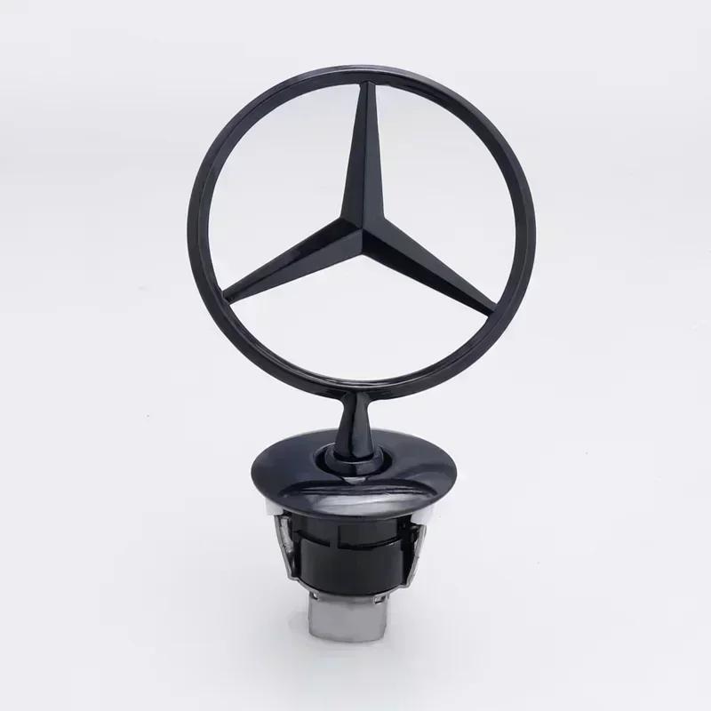 ESU5 For Mercedes Benz AMG W204 W205 W203 W211 W212 W213 W201 W210 W124 Car Engine Hood Emblem Front Bonnet Chrome Mark Accessories