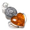 Балтийский янтарь Драгоценный камень Ручная работа Серебро 925 пробы Ювелирное изделие Подвеска 2,76" q6q64