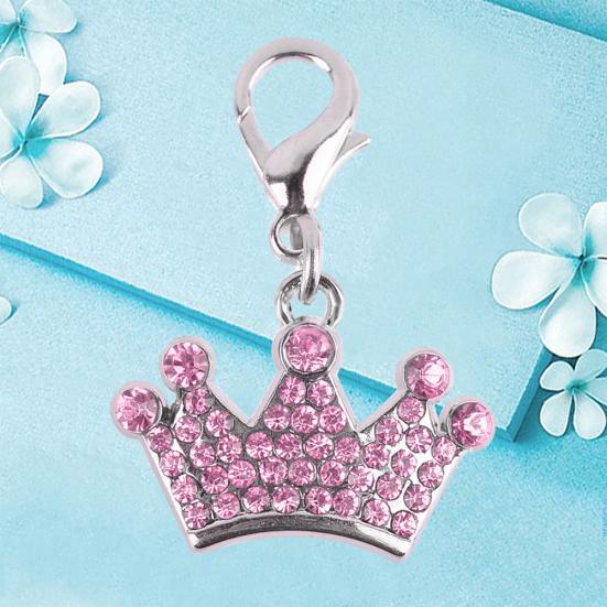 Мода Стразы Корона Кулон Брелок Собака Завесы Декор Аксессуары для домашних животных