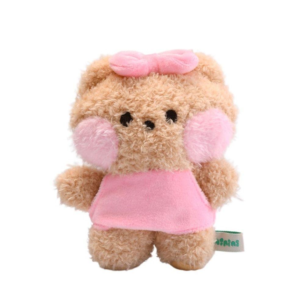 Bread Series Cartoon Plush Doll Kawaii Multicolor Frog Duck Bag Ornament Stuffed Keychain Hanging Fluffy Animal Pendant