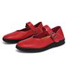 Large Size Women's Shoes Classic Versatile Round Head Mary Jane Single Shoes British Style Soft Sole Lightweight Sole Small Leather Shoes Women