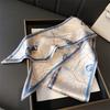 New Luxury Fashion Print Silk Scarf New Headband Neckerchief Foulard Hairband Hijab Narrow Ribbon for Women Hair Scarves