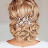 Tenfyer Shiny Faux Pearl Crystal Stone Women Hairpin Bridal Comb Wedding Banquet Headdress