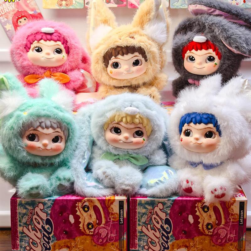 WAKUKU Модная серия для вечеринок Слепая коробка Плюшевая кукла ручной работы Таинственный подарок для любителей моды для волос Виниловое лицо Коллекционная игрушка