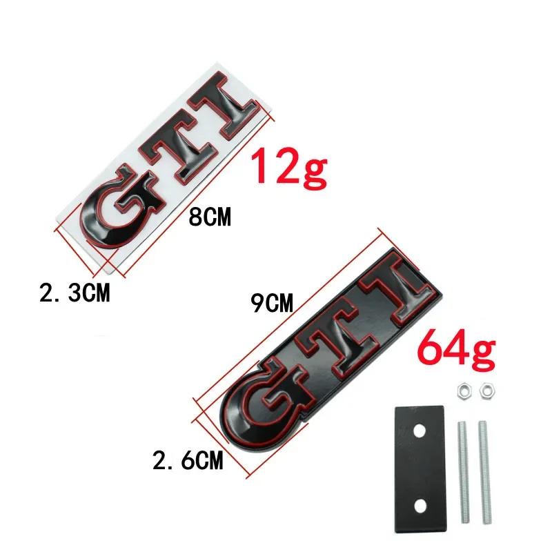 AABIQ1 Metal Car GTI Logo Front Grille Emblem Badge Stickers for Volkswagen Golf 4 5 6 7 8 Passat Jetta Polo Touareg GTD GLI Touran