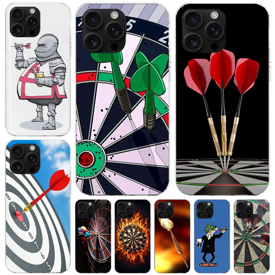 Darts Aesthetics Wire Target Soft Phone Case For IPhone 11 17 Air 16E 16 Pro Max 15 + 14 Plus 13 Mini 12 Apple 7 SE 8 Fundas Coq