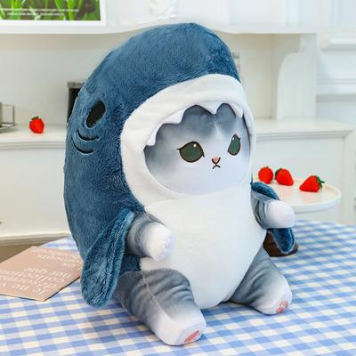 Новая плюшевая игрушка кошка-акула, превращенная в куклу-кошку, кукла для автомата с призами, детский подарок на день рождения