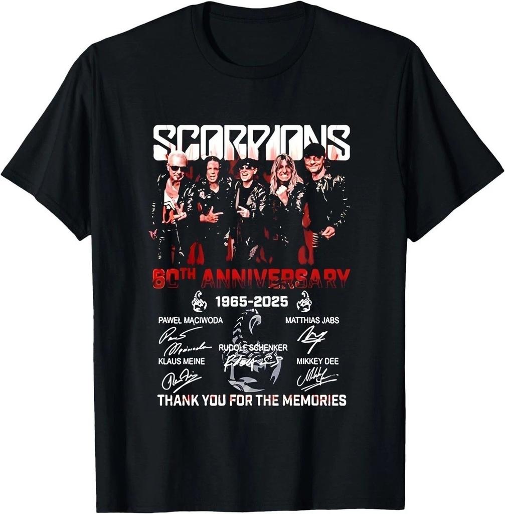 Футболка Scorpions 60-летний юбилей 1965-2025, Футболка рок-группы MI1084