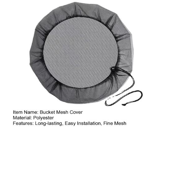 Сетка для защиты от мусора, сетка для защиты от дождя, с затягивающимся шнурком, чехол для ведра для сбора воды, защита резервуара для воды на патио в саду