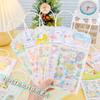 Cute Anime Cartoon Journal Stickers - DIY Hot Stamping Student Gift Set