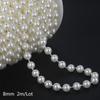 3-10mm ABS Pearl Beads Chain Garland Wedding Party Decoration DIY Craft Scrapbook Garment Decoration