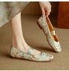 Fashion Spring/Autumn Chinese Style Women's Embroidered Low Heels Shoes Retro Square Head Shallow Comfor Soft Bottom Mary Janes Shoe